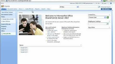 Send SMS from Microsoft Office Sharepoint step 2 - test 2