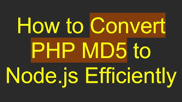 How to Convert PHP MD5 to Node.js Efficiently