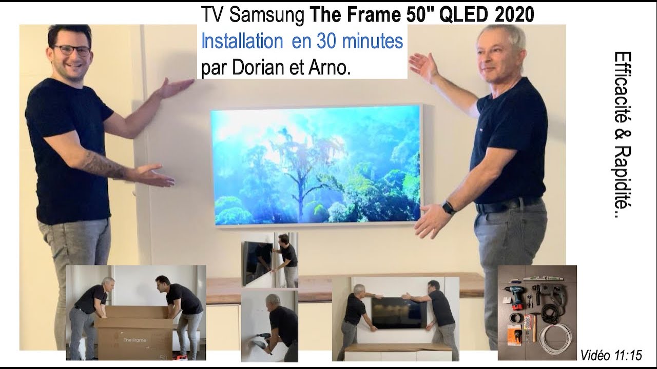 Samsung The Frame 50 QLED 2020 French TV Wall Installation Dorian and Arno  