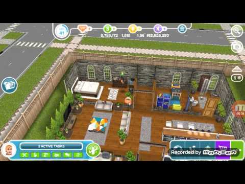 The Sims freeplay: วิธีทำบ้านสองชั้น