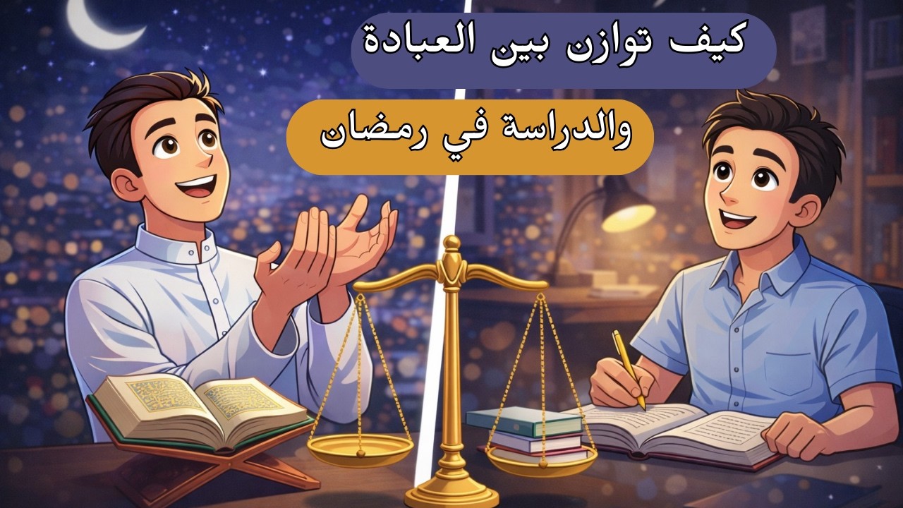 لا تجعل رمضان يؤثر على دراستك! هكذا تنجح في العبادة والدراسة معًا 🔥📖