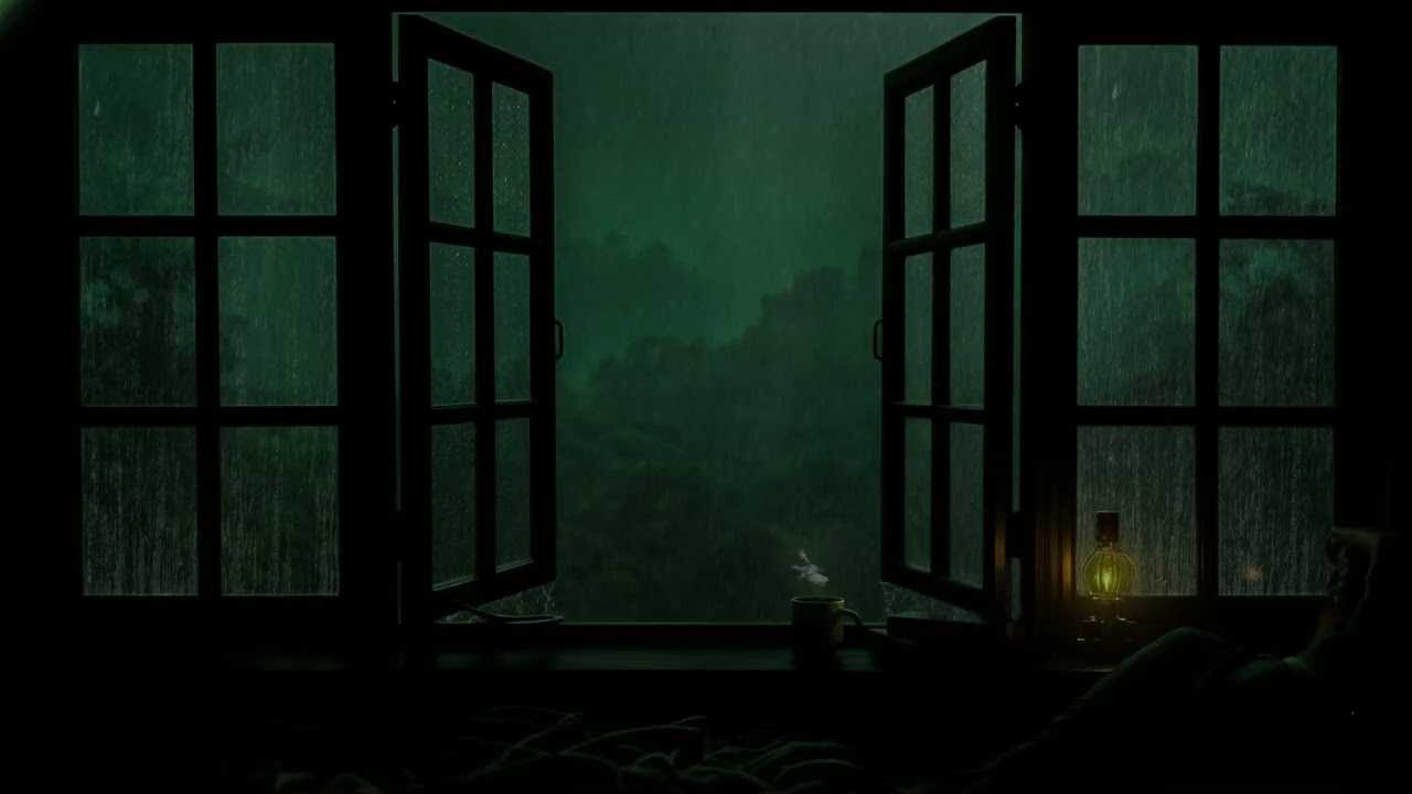 Soft Rain Outside the Open Window | Relaxing Ambience for Stress Relief & Sleep 😴🌧️