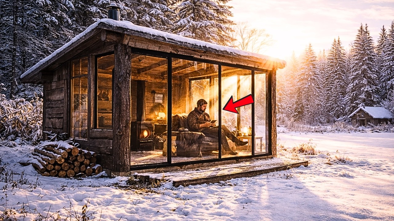 They Laughed at His Glass-Walled Cabin — Until the Sun Kept It Warm All Winter