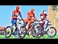 BIKES Esportivas na MEGA RAMPA com Homem Aranha e Super Heróis - GTA V