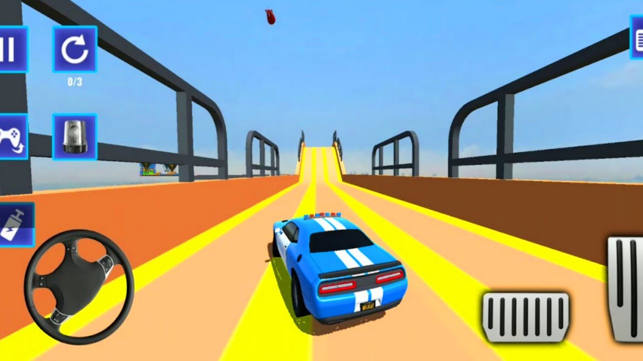 ★Mega Ramps Police Limo Car Stunts Races-Car Driving Games 🚔