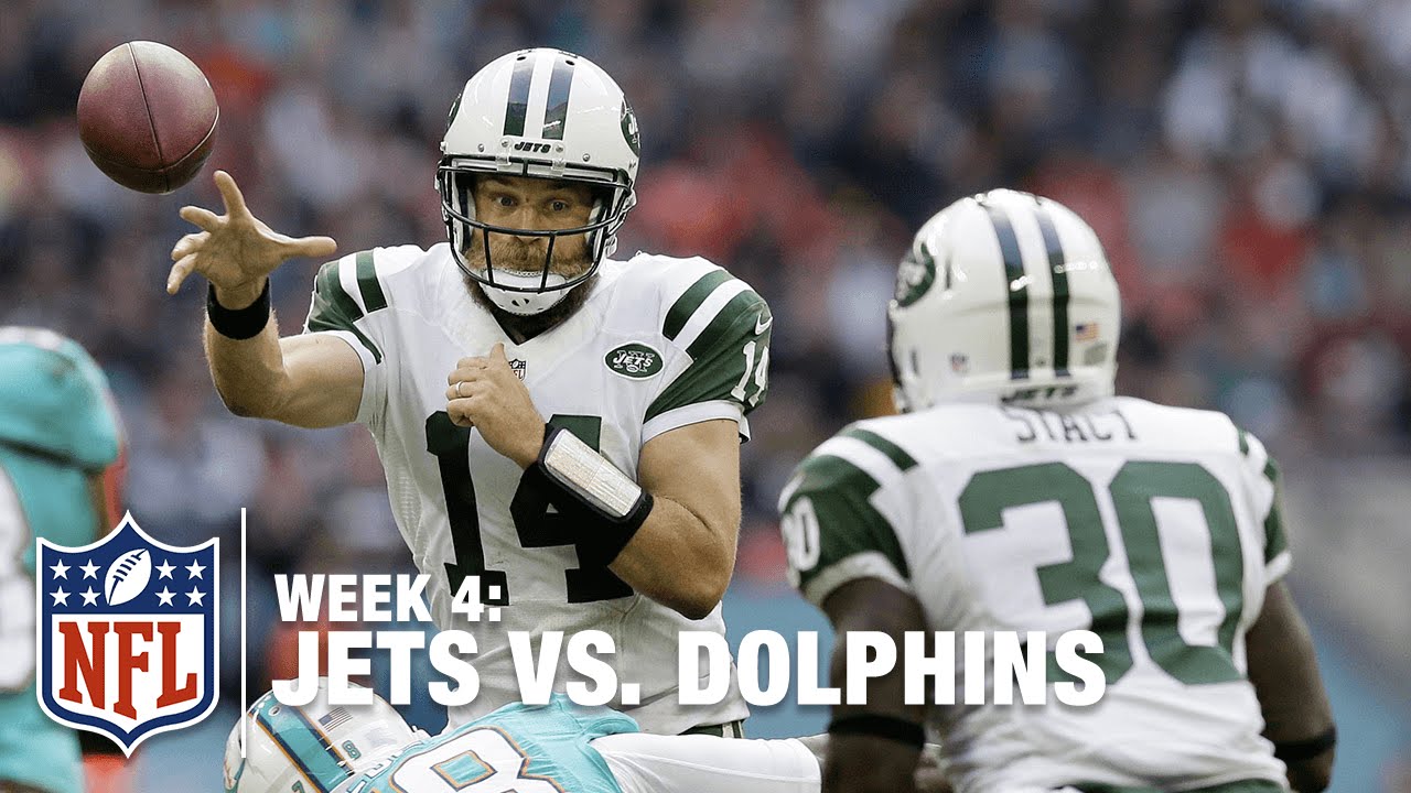 Dolphins DB Zack Bowman Picks Off Jets QB Ryan Fitzpatrick in London Jets vs