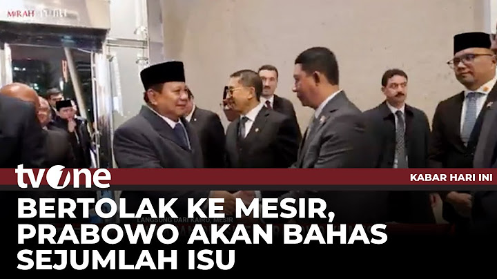 Presiden Prabowo Bertolak ke Mesir, Ini Agendanya | Kabar Hari Ini tvOne