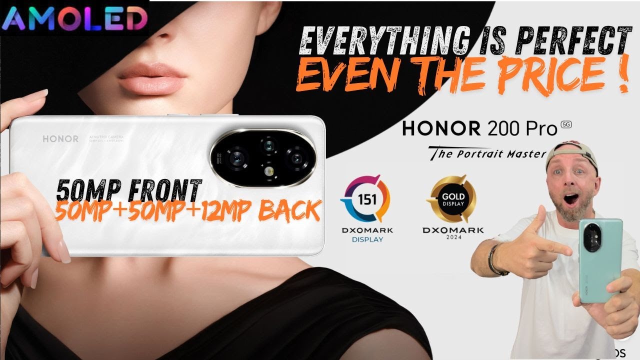 Honor 200 Pro AMOLED 5G, 512GB, 5200mAh Battery, Triple 50MP Camera 4K ...