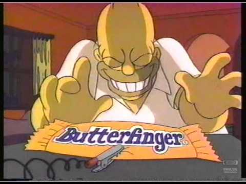 Butterfinger Television Commercial featuring The Simpsons 1994 - YouTube