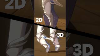 Odette's heels in 3D