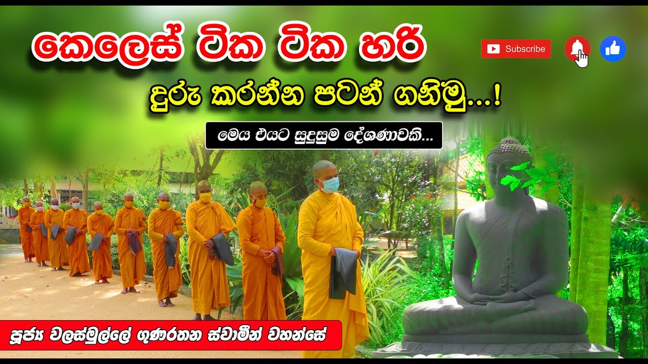 පුජ්‍ය වලස්මුල්ලේ ගුණරතන ස්වාමීන් වහන්සේ (walasmulle Gunarathana Thero) - කෙලෙස් ප්‍රෙහානය කිරීම