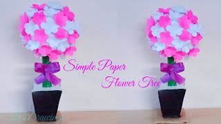 Simple Showpiece for Home Decoration\Paper Flower Tree Making\Easy Home Decor Crafts.