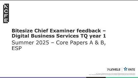 T Level DBS insights from the summer 2025 Chief Examiner