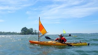 Kayak Sailing in big winds