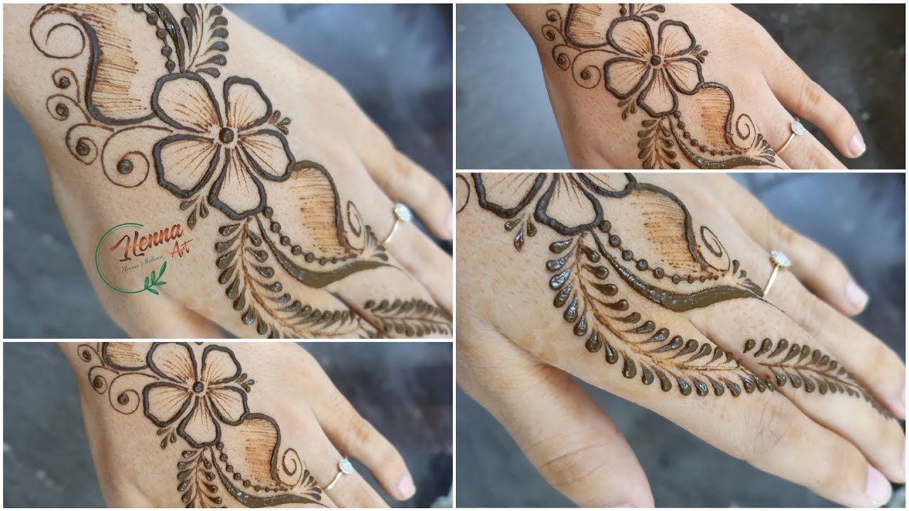 Mehandi ka Simple Design-Arabic Mehandi Kaise Lagate Hain ...