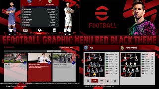 PES 2017 | New eFootball Graphic Menu Red Black Theme