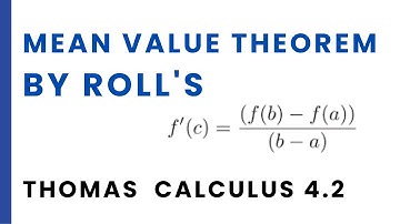 MEAN VALUE THEOREM 4 2 THOMAS CALCULUS