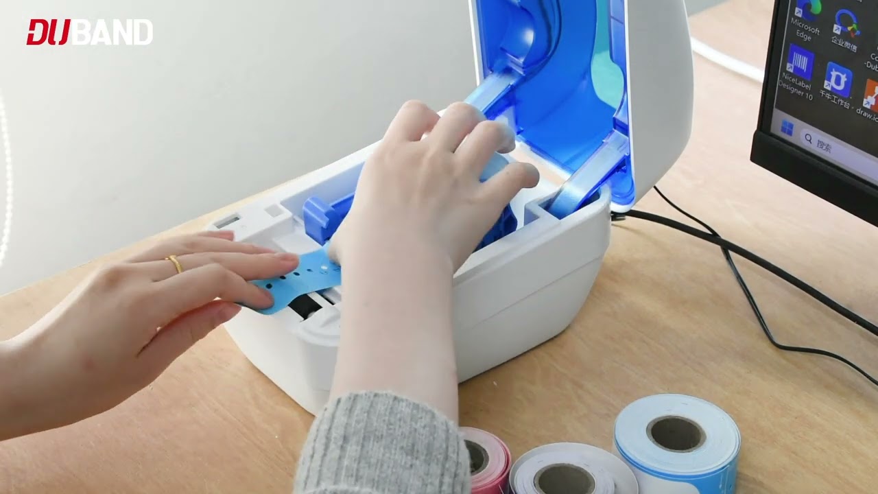 Thermal Barcode Printing on Medical Snap Wristbands | Black Text & Patient ID