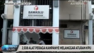 KPU Makassar Rilis 2.508 Alat peraga kampanye melanggar Aturan KPU #KSS