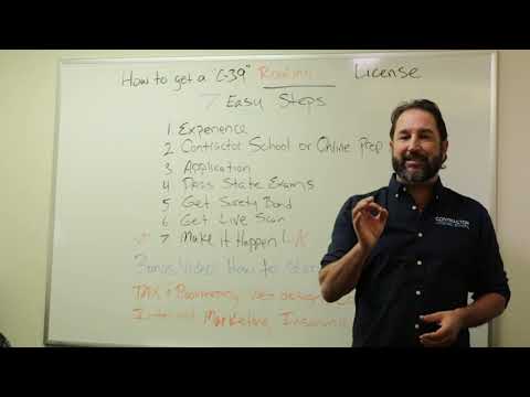 How to get a Roofing Contractor License (C39)
