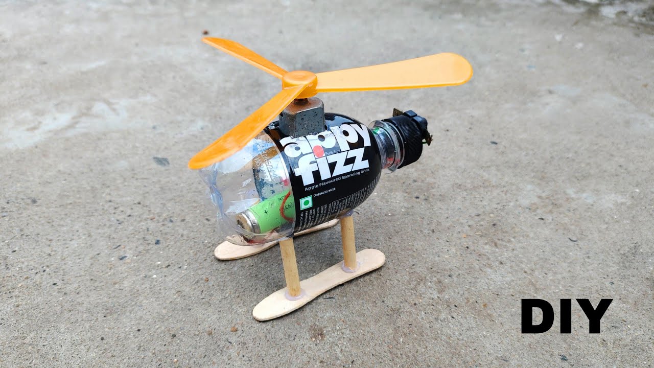 How to Make Plastic Bottle Helicopter at Home - Diy Toy - YouTube
