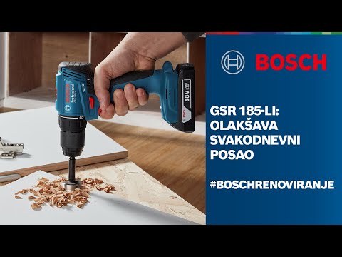 Bosch GSR 185-Li Akumulatorska bušilica - odvrtač 18V, 2x2,0 Ah + kofer 06019K3000 - video 14