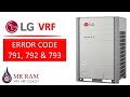 LG VRF ERROR CODE 791, 792 &amp; 793 [ ENGLISH ]