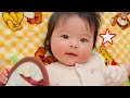 練習中の赤ちゃん