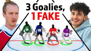 3 Hockey Goalies VS 1 Secret Forward