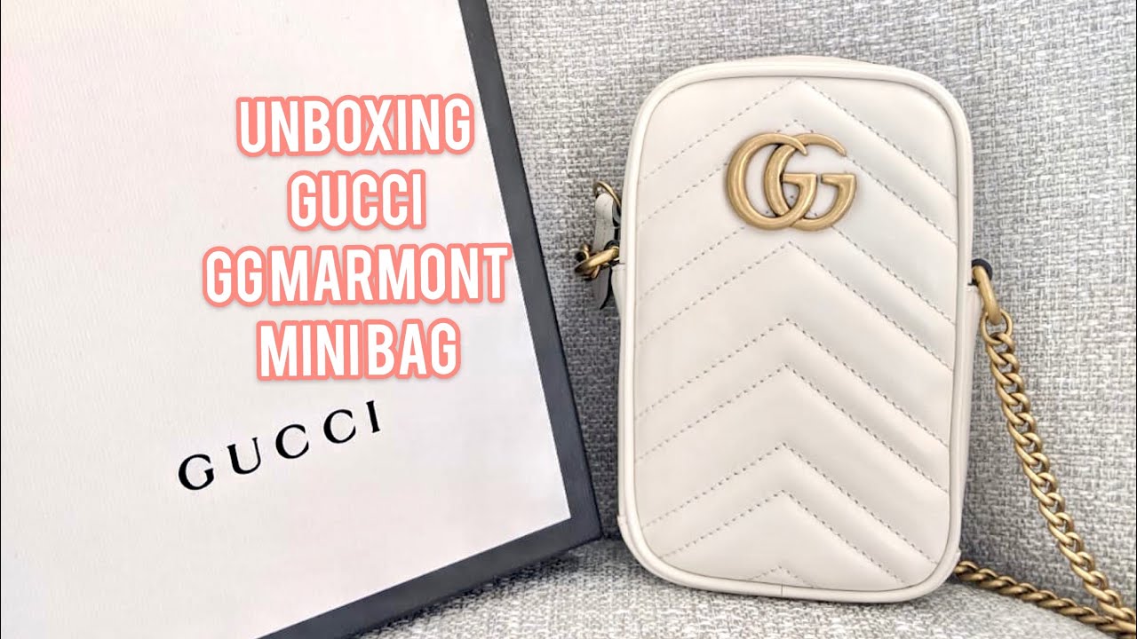 Unboxing Gucci GG Marmont Mini Bag  Vertical GG Marmont Mini Bag 