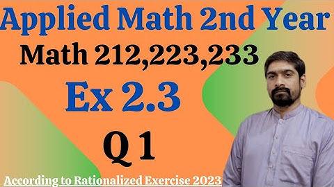 DAE Applied Math 212, 223, 233  Exercise 2.3 Question 1 |Derivatives  of Implicit Functions