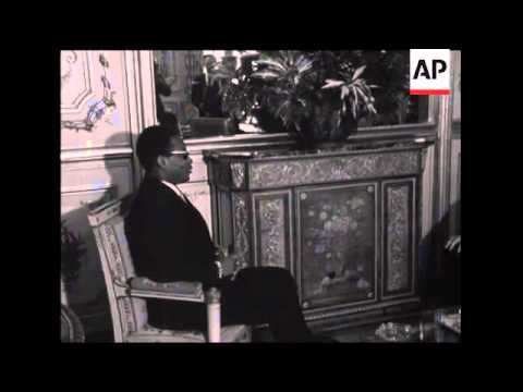 SYND 27 03 69 CONGALESE PRESIDENT VISITS CHARLES DE GAULLE