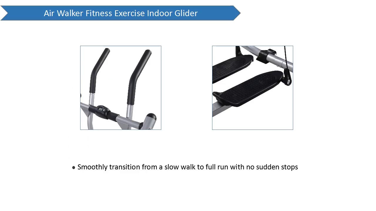 Costway Folding Pedometer Air Walk Trainer Exercise Fitness Glider Step