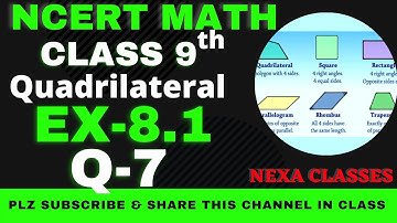 Ex-8.1 Q-7 | Chapter 8 | Quadrilateral | Class 9th NCERT Math |