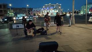Аффинаж - Мечта - уличные музыканты #группа Пич & Со и девушка спели #кавер песни на Таганке #Moscow