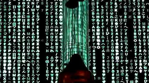 Black Lava lamp in the MATRIX