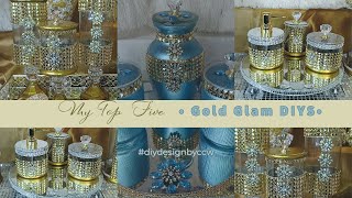 My Top 5 Gold Glam Summer DIYS | 2023 Home Decorating Ideas | DIY Timelapse Video