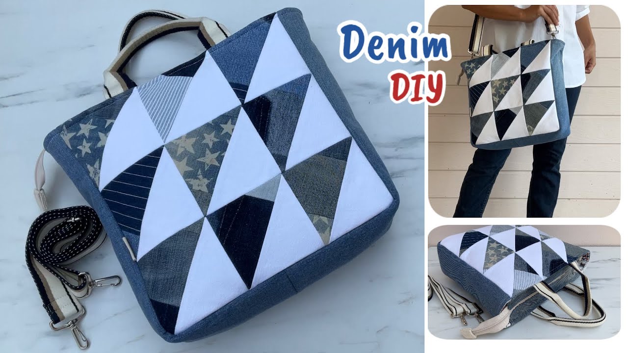 How To Sew Denim Tote Bag With Zipper And Bag Shoulder Strap Tutorial how-to-sew-denim-tote-bag-with-zipper-and-bag-shoulder-strap-tutorial