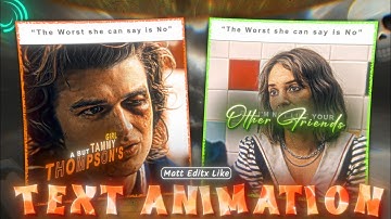 @Matt_Editx Like TEXT ANIMATION In Alight Motion (+Preset)