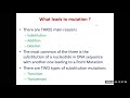Lecture 5 : Molecular basis of mutation