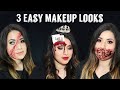 3 Easy Makeup Looks Using Scar Tissue And Liquid Latex | Easy Halloween Looks | Easy Makeup Looks
