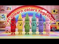 Learn 11 Basic Colors in English | Fun Color Song for Kids | Rainbow Town Nursery Rhymes
