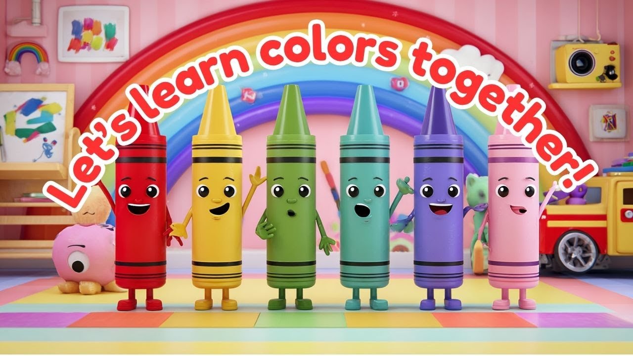 Learn 11 Basic Colors in English | Fun Color Song for Kids | Rainbow ...