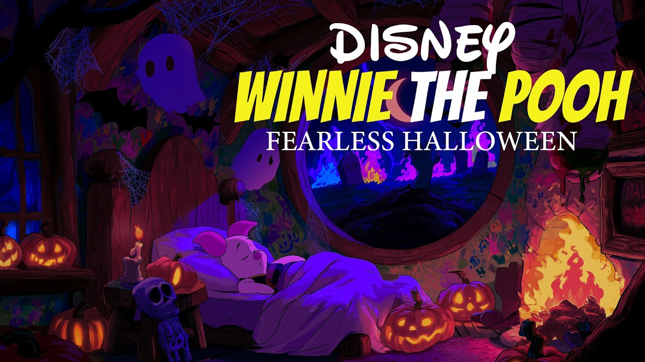 Piglet’s Fearless Halloween 🎃🌙 Disney Sleep Piano for Cozy Rest ...