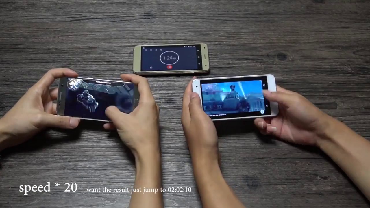 Uhans H5000 vs Galaxy S7 сравнение батареи