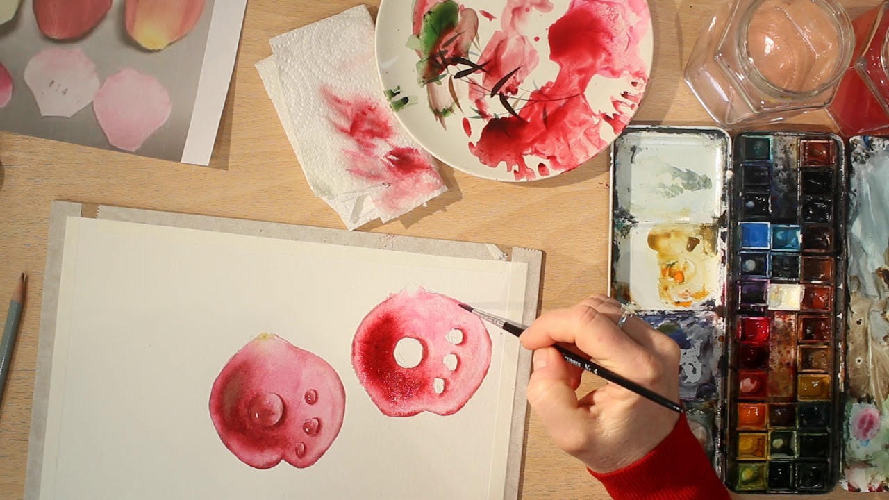 How to Paint Water Droplets on a Petal
