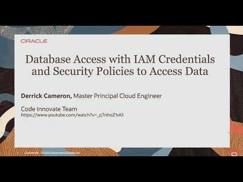 Database Access with IAM Credentials and Security Policies to Access Data