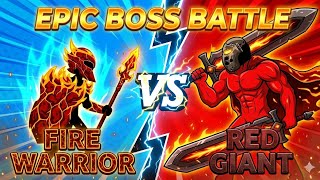 NEW RED BOSS vs FIRE ARMY! Survival Level 999 Battle | Stick King Legend