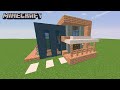 Amazing two-story Mini house in the style of Hi-Tech in MINECRAFT. How to Build a House in MINECRAFT