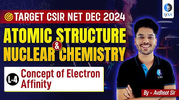 Electron Affinity Concept CSIR NET Chemistry | Atomic Structure & Nuclear Chemistry In CSIR NET 2024